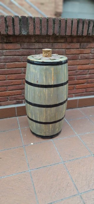 Barril decorativo madera