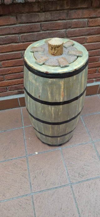 Barril decorativo madera