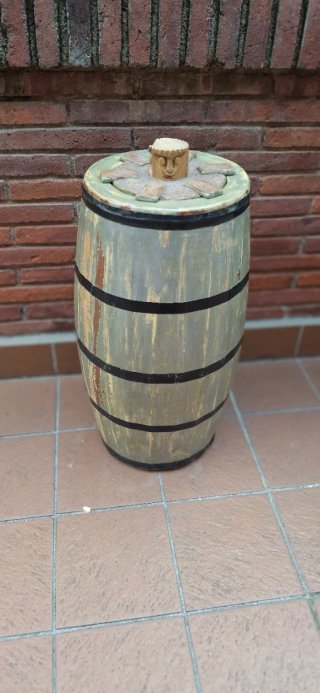 Barril decorativo madera