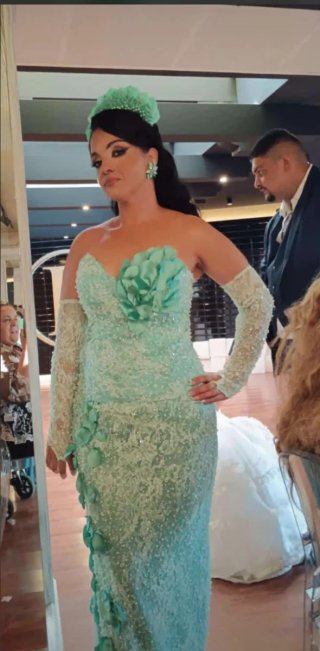 Precioso Vestido de boda  gitana talla M