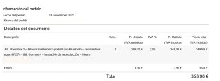 Altavoz Bluetooth JBL Negro