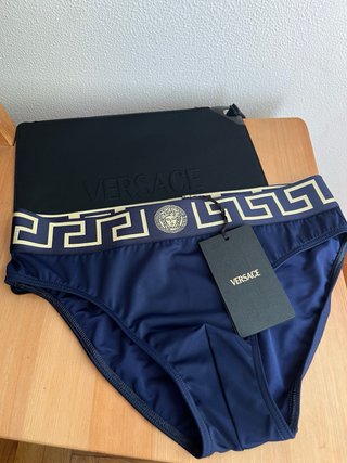 Bañador slip Versace azul
