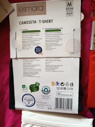 Lote 4 Camisetas Esmara Tencel Talla M