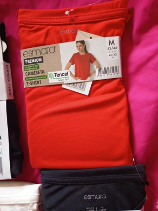 Lote 4 Camisetas Esmara Tencel Talla M