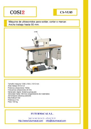 Máquina ultrasonidos COSI2 CS-VU85 - 50mm