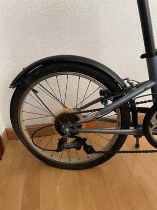 Bicicleta plegable B'TWIN gris