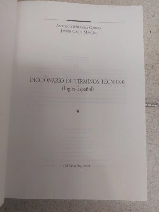 Diccionario de términos técnicos (inglés-español)