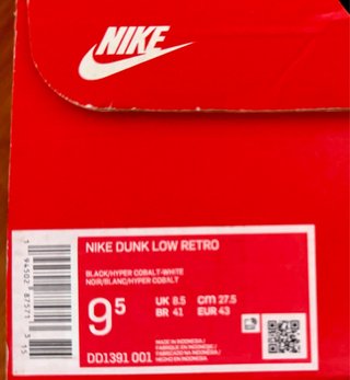 Nike Dunk Low Retro Azul y Negro Con poco uso
