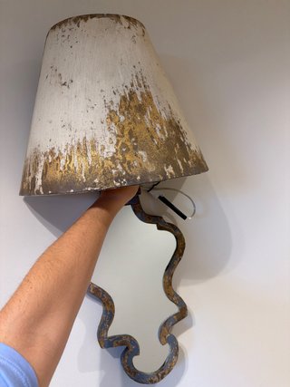 Aplique vintage dorado y gris