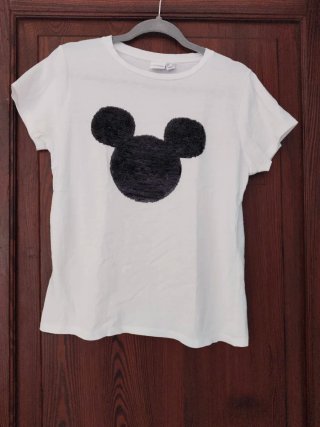 Camiseta Mickey Lentejuelas Rojas