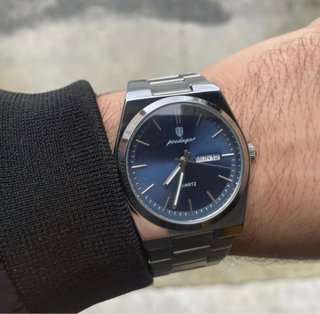 Reloj Poedagar Hombre Azul y Plateado