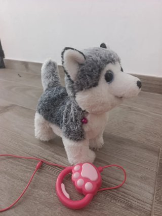 Perro interactivo con correa