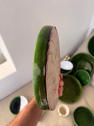 6 platos grandes de cerámica artesanal