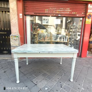 Mesa comedor madera maciza estilo rústico extensib