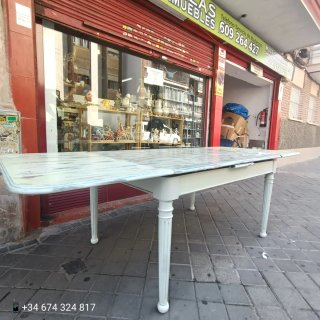 Mesa comedor madera maciza estilo rústico extensib