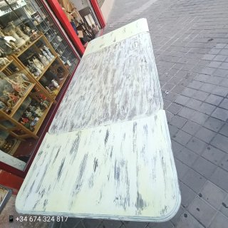 Mesa comedor madera maciza estilo rústico extensib