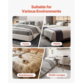 Box Spring, Estructura de Cama Queen Size con Tela