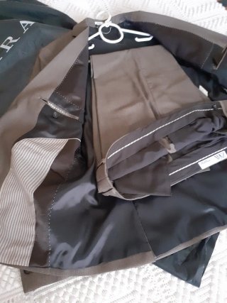 Traje Zara Marrón Hombre