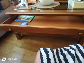 Mesa de centro madera y cristal