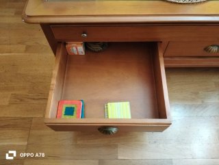 Mesa de centro madera y cristal