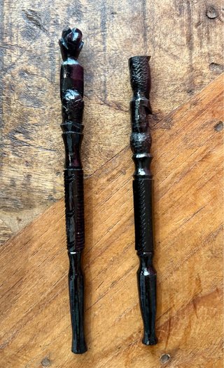 Pareja Bolígrafos Vintage Ébano Africano