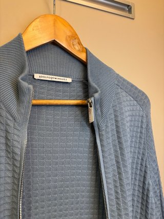 Chaqueta punto cremallera ADOLFO DOMINGUEZ Azul M