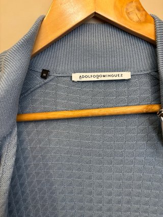Chaqueta punto cremallera ADOLFO DOMINGUEZ Azul M
