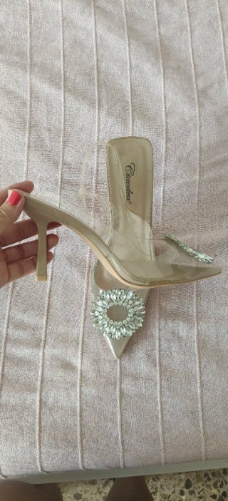Zapatos Ciaodea destalonados transparentes con ped