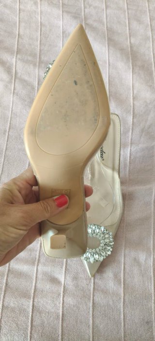 Zapatos Ciaodea destalonados transparentes con ped