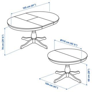 Mesa redonda Ikea INGATORP ROSENTORP