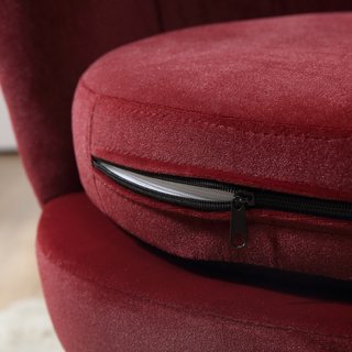 Sillón vintage Efecto Terciopelo con Brazos y Resp
