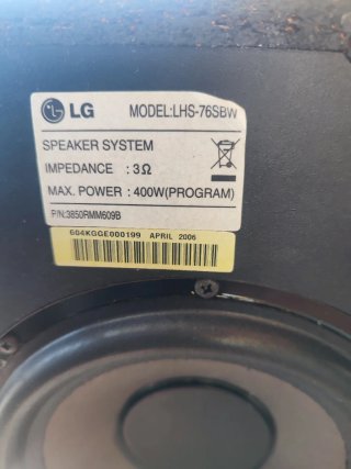 Sistema Sonido LG 5.1 Cine en Casa