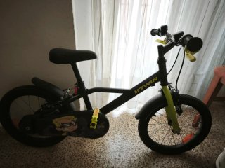 Bicicleta B'Twin Dark 16 pulgadas niño