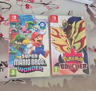 Super Mario Bros Wonder y Pokémon Escudo Switch