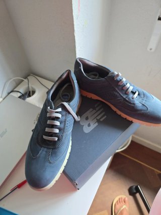 Zapatillas Freemood Piel Azul Talla 43 Nuevas