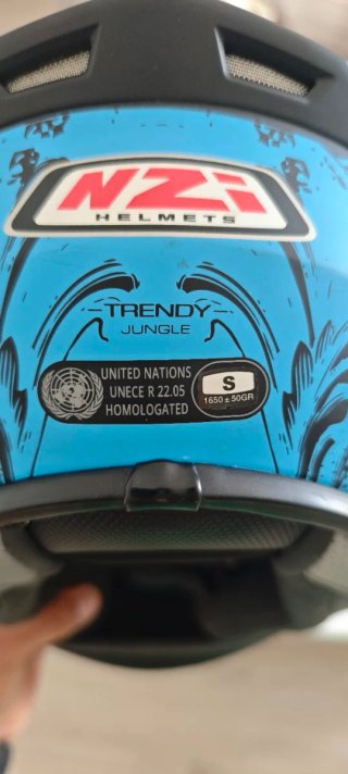 Casco Nzi Azul y Negro