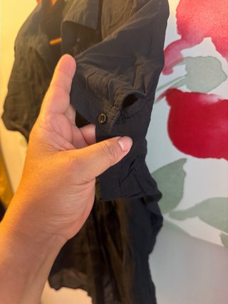 Blusa Foglie Rose Negra Talla L