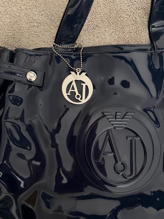 Bolso Armani Jeans Azul Metálico Original