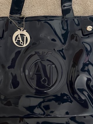 Bolso Armani Jeans Azul Metálico Original