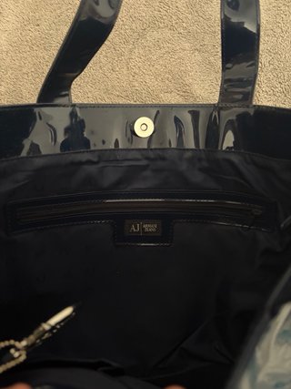 Bolso Armani Jeans Azul Metálico Original