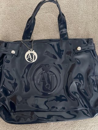 Bolso Armani Jeans Azul Metálico Original
