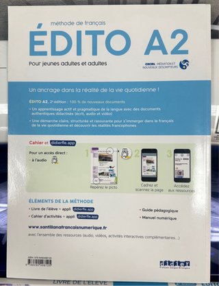 Libro de Francés A2. Édito A2.