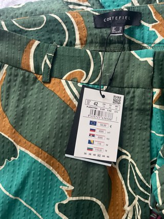 Conjunto Cortefiel Blusa y Pantalón Estampado