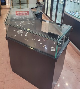 Expositor madera y cristal