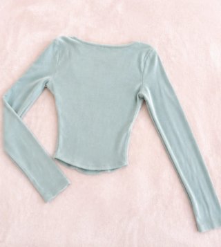 Top maniche lunghe scollo quadrato Divided