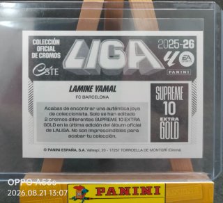 Lamine Supreme Extra Gold 2025/26 Liga Este MINT