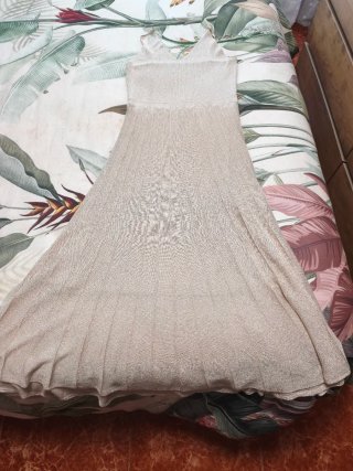 Vestido Sfera Beige Dorado