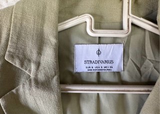 Chaqueta cropped verde S Stradivarius