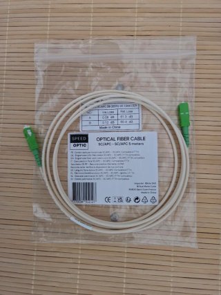 Cable Fibra Óptica 5m SC/APC-SC/APC