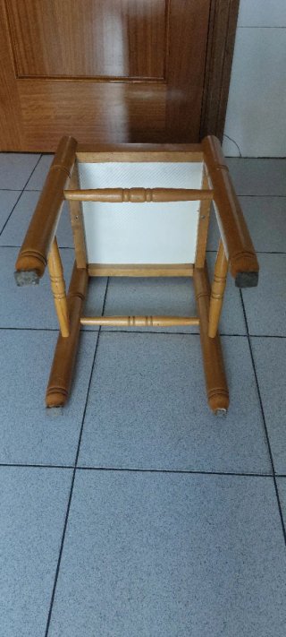 Taburete madera y mármol